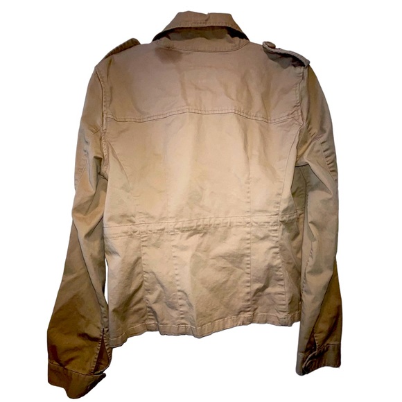 Women’s Calvin Klein Short Cropped Field Jacket Button Front Canvas Size Medium - Picture 6 of 12